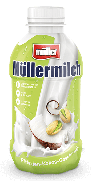 Müllermilch Pistazie-Kokos
