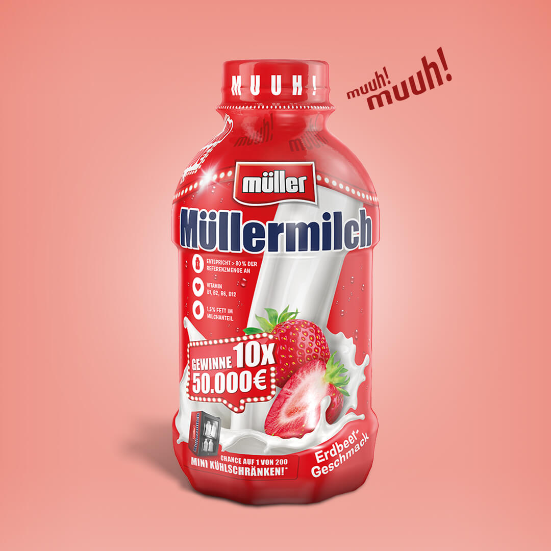 Müllermilch Erdbeere