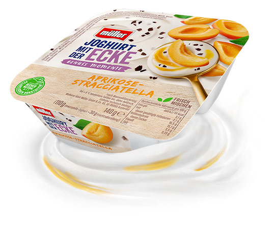 Joghurt mit der Ecke Genussmomente Aprikose Stracciatella