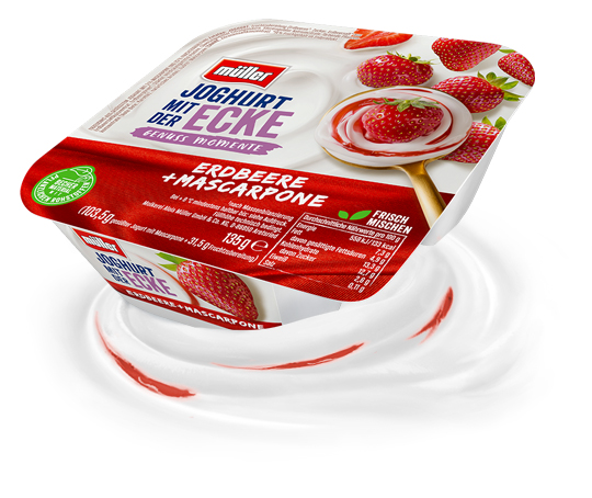Joghurt mit der Ecke Genussmomente Mascarpone Erdbeere