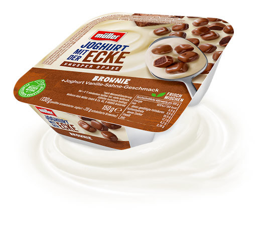 Joghurt mit der Ecke Knusperspaß Brownie