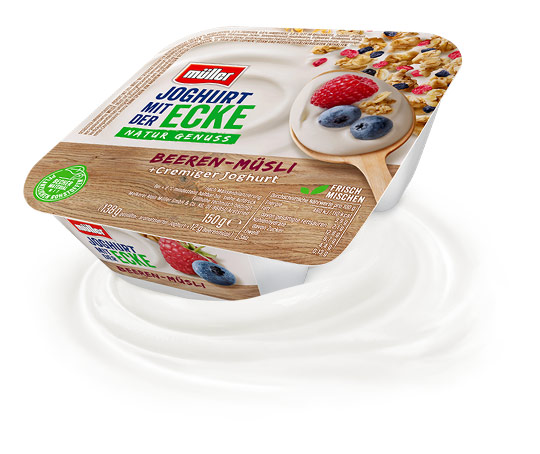 Joghurt mit der Ecke Müsli Beeren-Müsli
