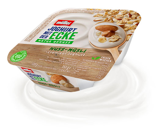 Joghurt mit der Ecke Müsli Nuss-Müsli