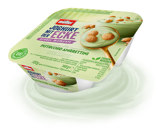 Joghurt mit der Ecke Genussmomente À la Pistacchio Amarettini