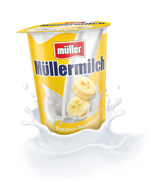 Müllermilch Original im Becher Bananen-Geschmack