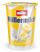 Müllermilch Original im Becher Bananen-Geschmack