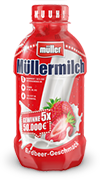 Müllermilch Original in der Flasche Erdbeer-Geschmack