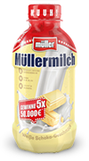 Müllermilch Original in der Flasche Weiße Schoko-Geschmack