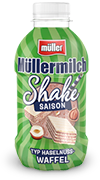 Müllermilch Saison Shake Typ Haselnuss-Waffel