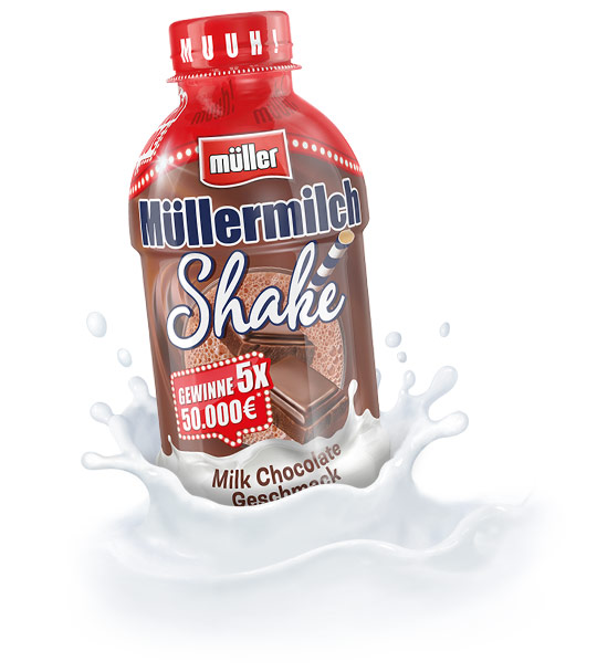 Müllermilch Shake Shake Milk Chocolate Geschmack