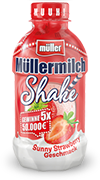 Müllermilch Shake Shake Sunny Strawberry Geschmack
