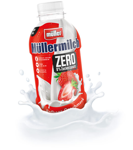 Müllermilch Zero Erdbeer-Geschmack