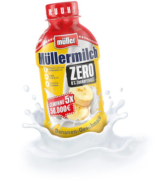 Müllermilch Zero Bananen-Geschmack