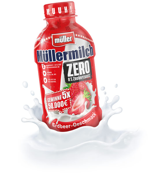 Müllermilch Zero Erdbeer-Geschmack